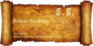 Bohus Bianka névjegykártya